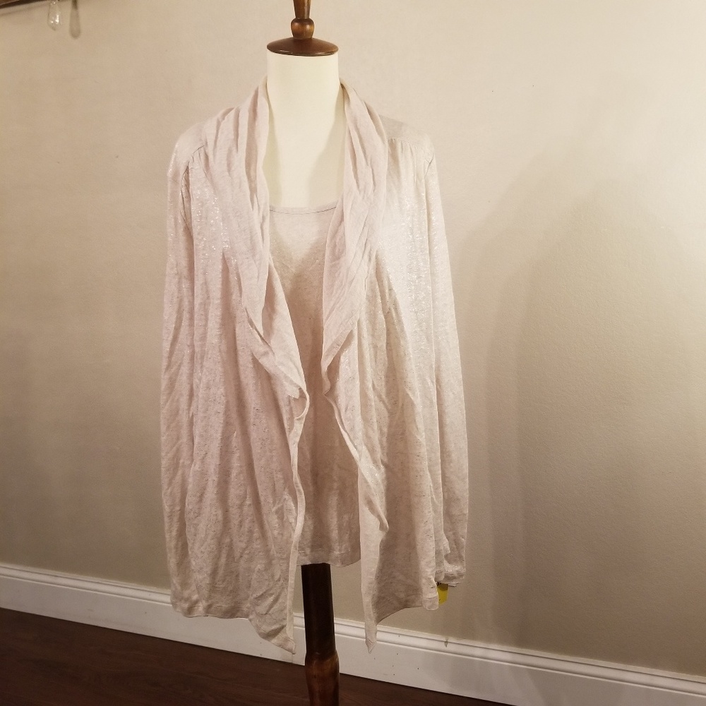 Calvin Klein tank & long sleeve cardigan/shrug